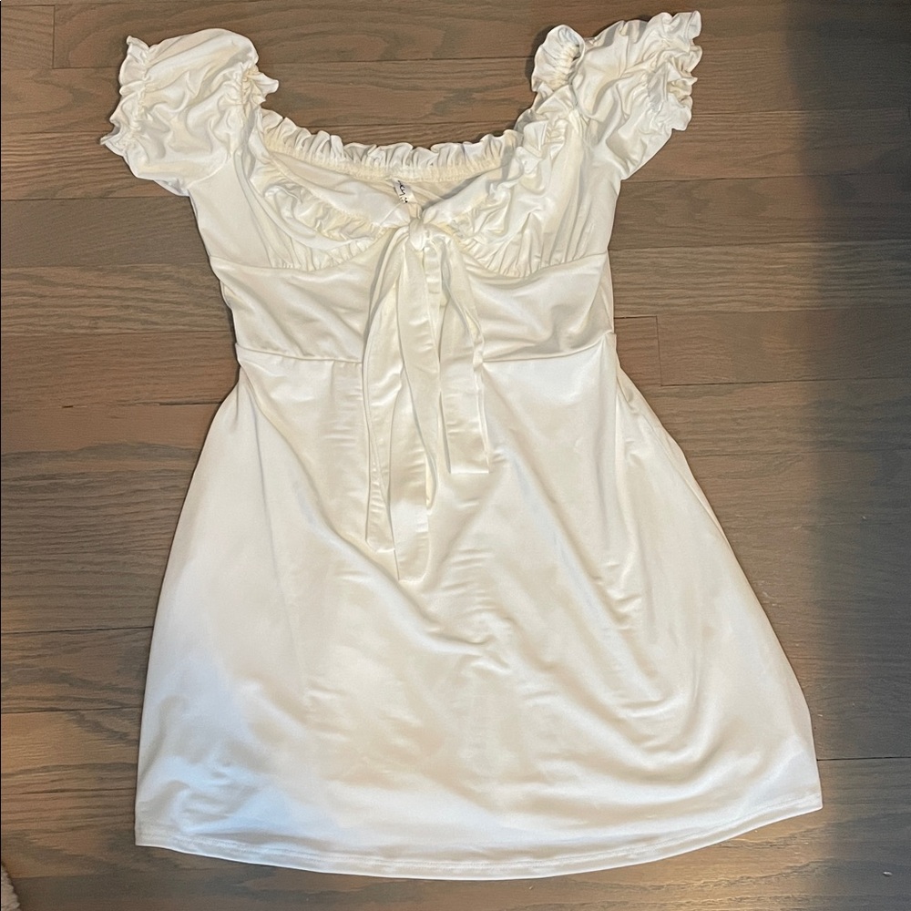 Lucy in the Sky Ruffled White dress